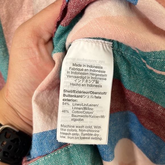 Madewell Central Shirtdress in Flagstaff Stripe Linen Blend Size Small - Picture 11 of 11